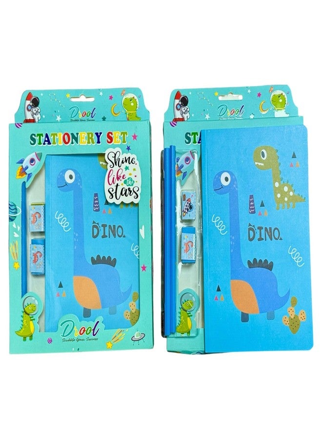 DEEDECORWAVE Dino Stationery Set for Boys & Girls - Includes Dino Badge, Dino Book, and Pen | Ideal Birthday Return Gift for Kids, Young Dino Lovers(Dino Book) - Image 1